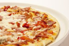 Pizza With Bacon And Cheese Royalty Free Stock Photography Pizza With Bacon And Cheese Royalty Free Stock Photography
