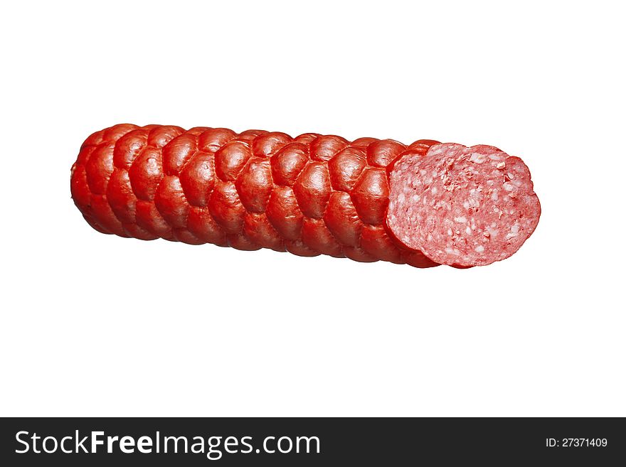 Sausage on a white background. Sausage on a white background