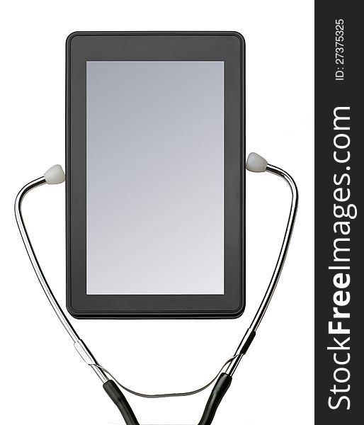 Tablet pc concept on a white