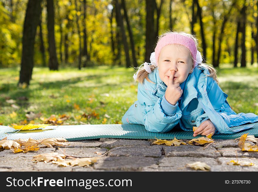 Little Girl Making Shushing Gesture