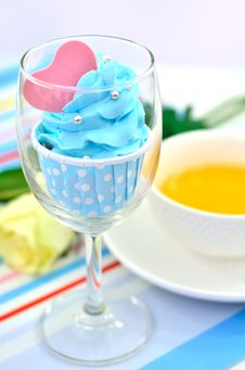Blue Cup Cake Stock Photos Blue Cup Cake Stock Photos