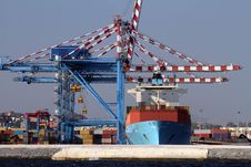 Port Cranes Royalty Free Stock Image Port Cranes Royalty Free Stock Image