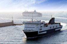 Cruise And Ferry Royalty Free Stock Image Cruise And Ferry Royalty Free Stock Image