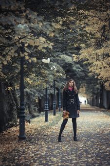 Girl With Lanterns Stock Photos Girl With Lanterns Stock Photos