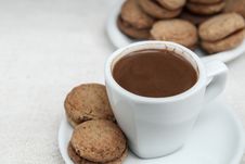 Walnut Cookies And Coffee Royalty Free Stock Photo Walnut Cookies And Coffee Royalty Free Stock Photo