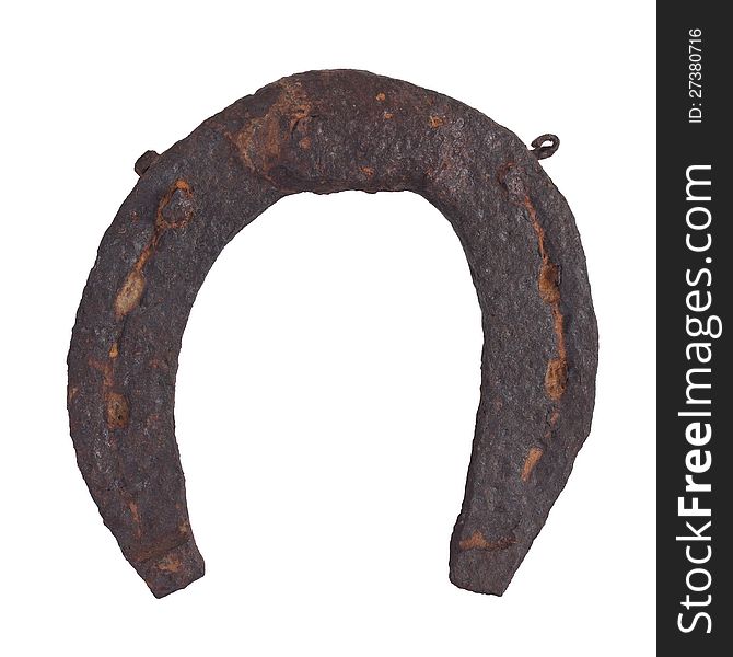 Old Rusty Horseshoe Isolated