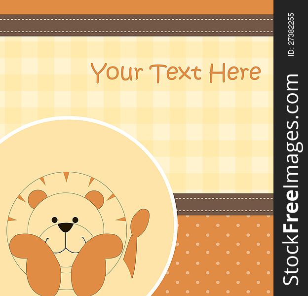 Vector illustration with cute lion for your design. Vector illustration with cute lion for your design
