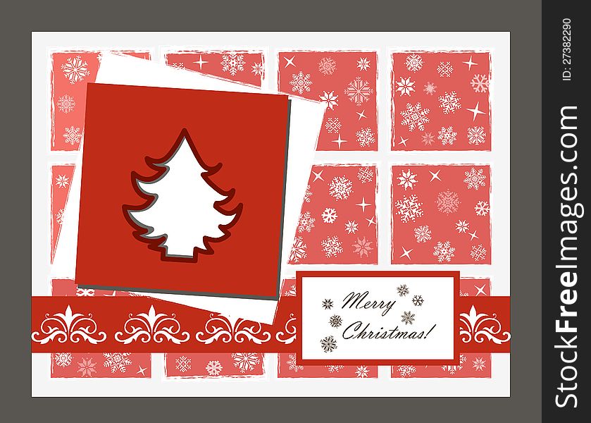 Vector illustration of a nice Christmas card. Vector illustration of a nice Christmas card