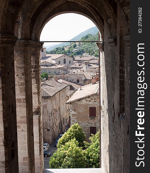 Medieval city Gubbio in Italy. Medieval city Gubbio in Italy