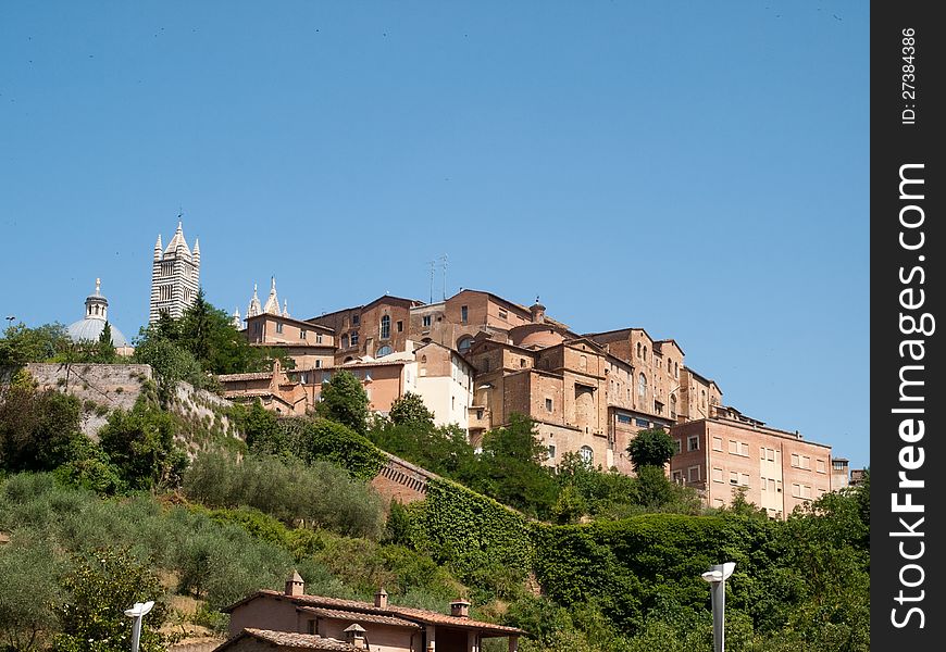 View of Siena in Italy. View of Siena in Italy