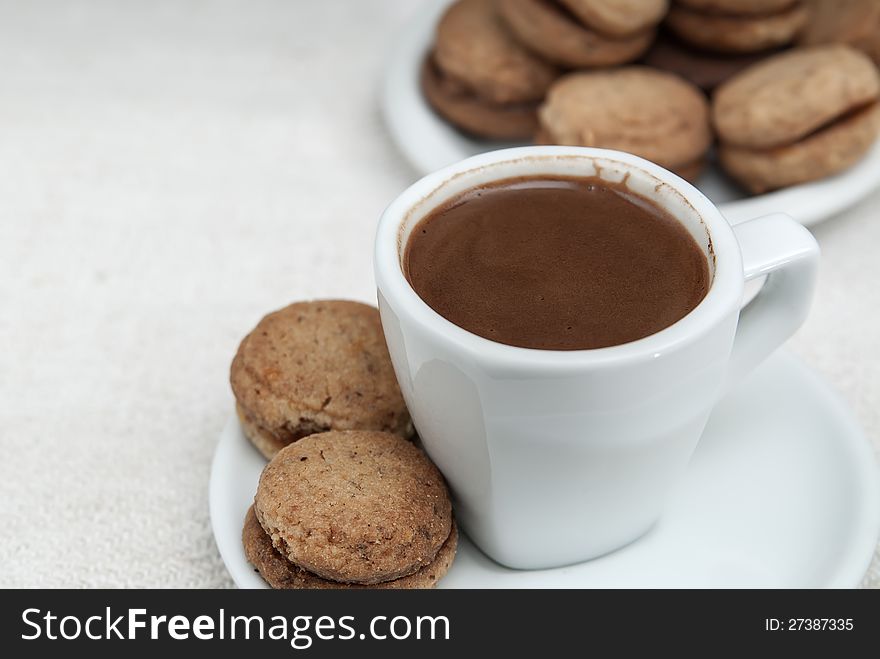 Walnut Cookies And Coffee