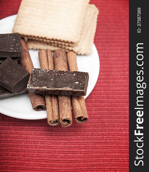 Cinnamon Sticks with chocolate
