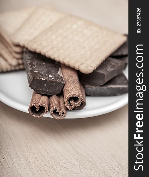Cinnamon Sticks with chocolate