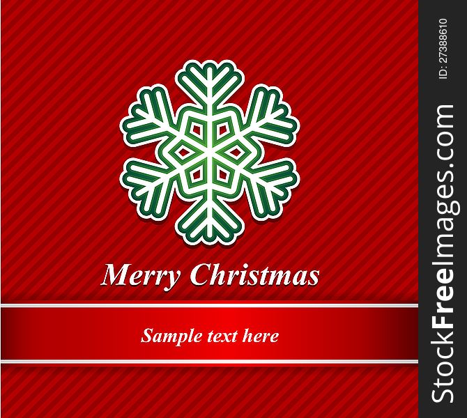 Christmas background and snowflakes vector illustration.
