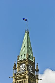 Governor General Flag On Peace Tower Ottawa Stock Images Governor General Flag On Peace Tower Ottawa Stock Images