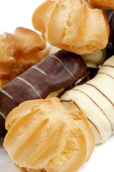 Arrangement Of Eclair And Profiterole Royalty Free Stock Photo Arrangement Of Eclair And Profiterole Royalty Free Stock Photo