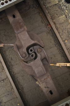 Railroad Coupler Between Rail Cars Freight Train Royalty Free Stock Images Railroad Coupler Between Rail Cars Freight Train Royalty Free Stock Images