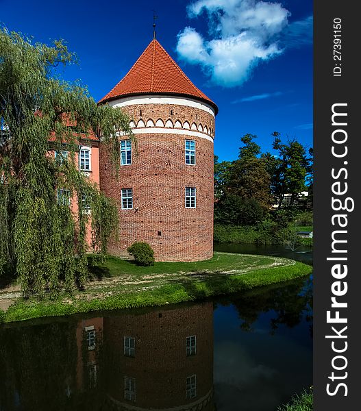 A tower of the Warmian Bishop's castle in Lidzbark Warminski (Heilsberg; LÄ“cbargs), Poland. A tower of the Warmian Bishop's castle in Lidzbark Warminski (Heilsberg; LÄ“cbargs), Poland.