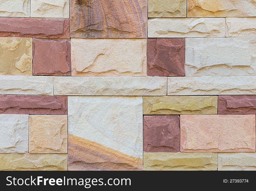 Close up of stone masonry wall, stone masonry texture