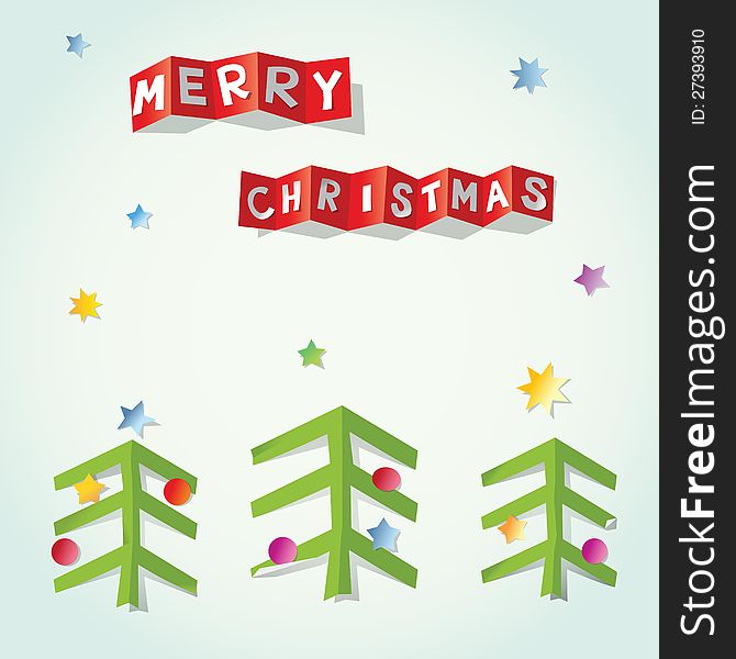 Vector illustration of christmas paper cut-outs. Vector illustration of christmas paper cut-outs