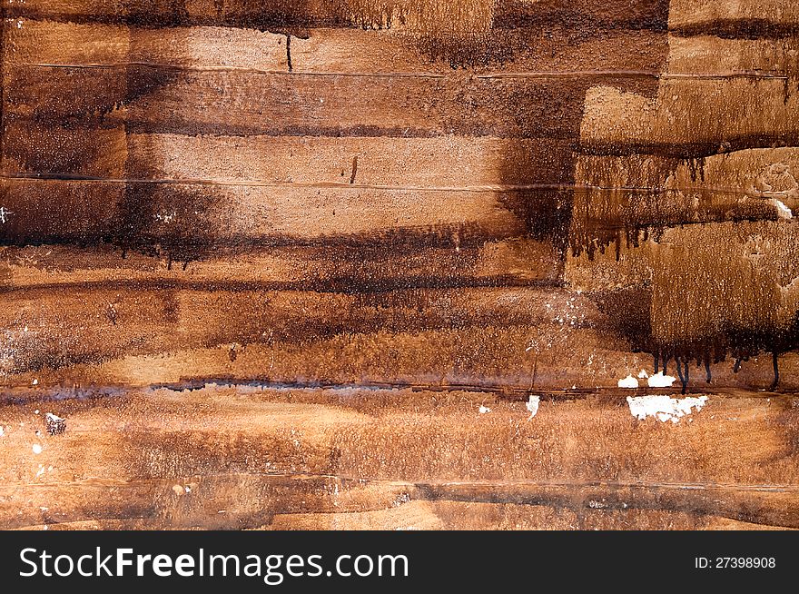 Handmade texture of brown paint grunge wooden plank. Handmade texture of brown paint grunge wooden plank