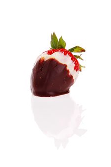 Strawberries In Chocolate Royalty Free Stock Photography Strawberries In Chocolate Royalty Free Stock Photography
