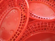 Plastic Food Basket Stock Photo
