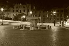 Rome Fountain By Night Stock Images