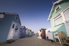 In Between Summer Beach Huts Royalty Free Stock Photo In Between Summer Beach Huts Royalty Free Stock Photo