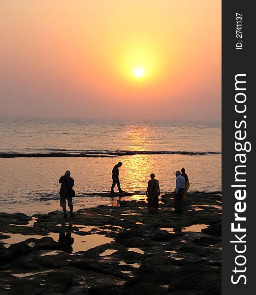 Coastline of India early morning. Coastline of India early morning