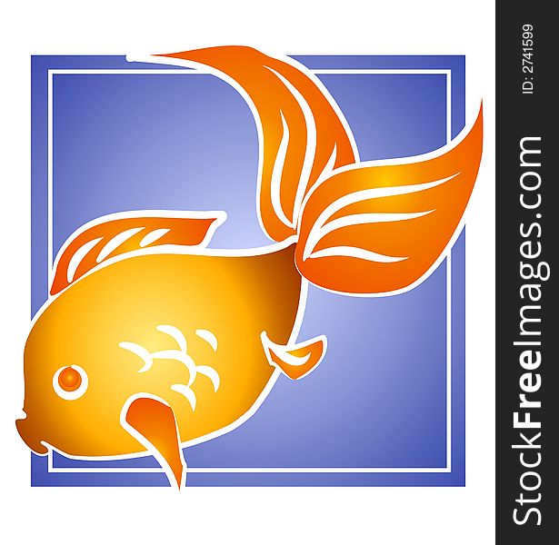 Swimming Goldfish Background