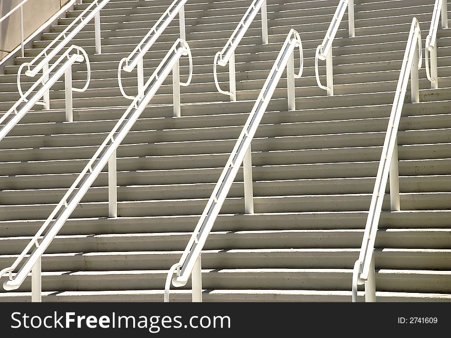 Rows of climbing modern stairs. Rows of climbing modern stairs