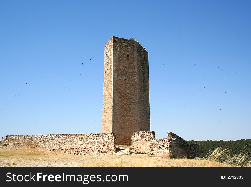 Arms tower, AlarcÃ³n in mainland Spain