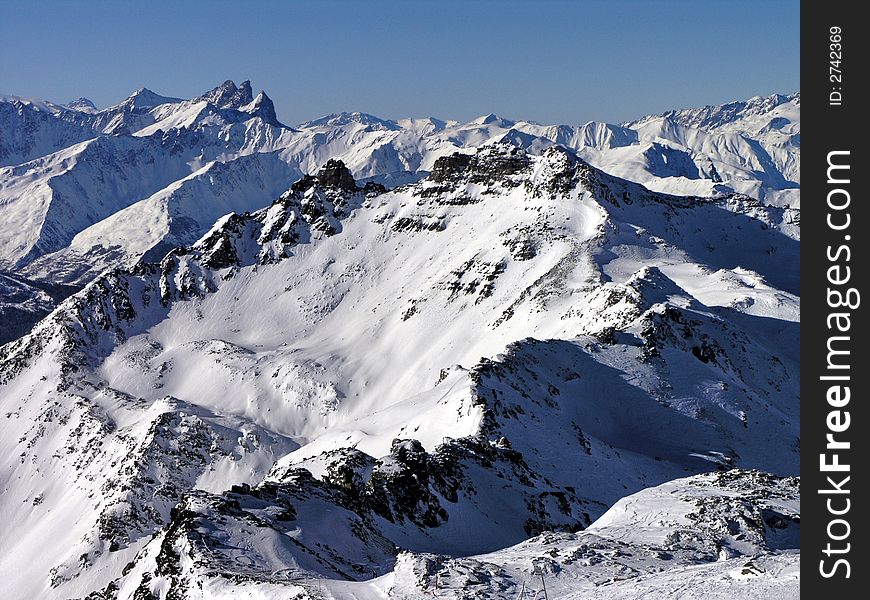 A panorama of Frech Alps. A panorama of Frech Alps