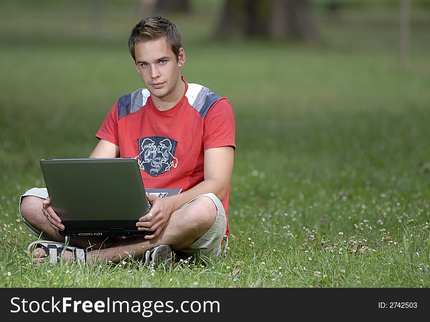 Young Man With Notebook