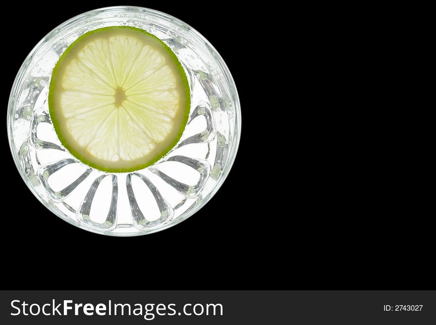 Slice Of Lime In Glass