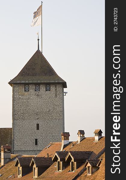 Wachtturm in einer mittelalterlichen Festung. Wachtturm in einer mittelalterlichen Festung