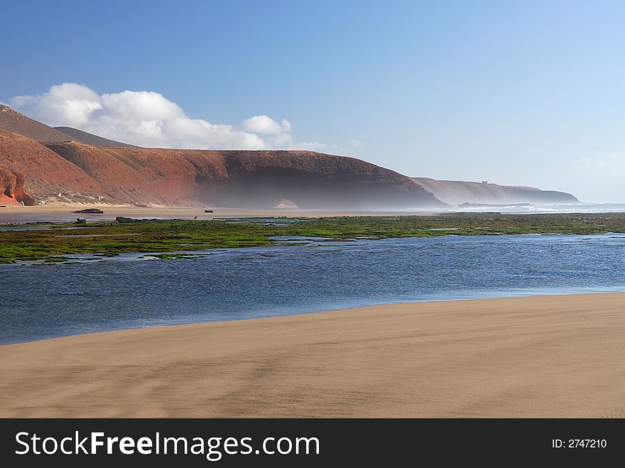 Outflow at coast of Atlantic in Morocco