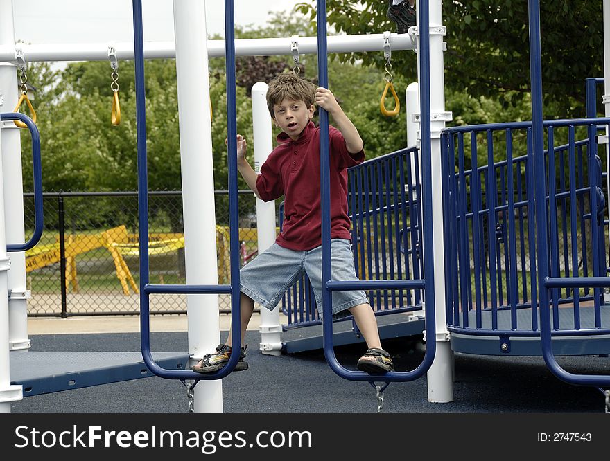 Photo of a Child Playing in a Park - Leisure / Youth. Photo of a Child Playing in a Park - Leisure / Youth