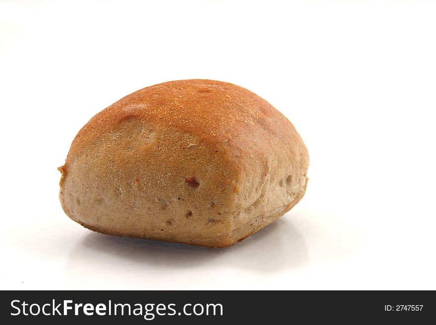 Bread rolls on white background