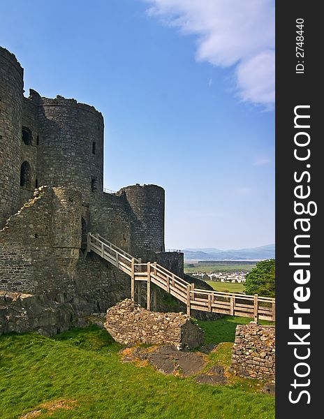 Harlech castle in the Wales