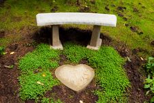 Heart Stone Bench Royalty Free Stock Photo Heart Stone Bench Royalty Free Stock Photo