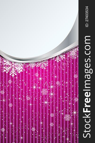 Abstract Christmas background with snowflakes and sparkles.