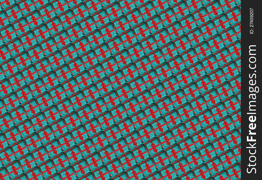 Seamless Christmas Present Pattern