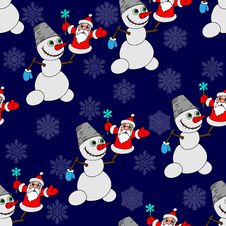 Seamless Background With A Snowman. Stock Image Seamless Background With A Snowman. Stock Image