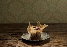 Muffin On Silver Plate Royalty Free Stock Photos Muffin On Silver Plate Royalty Free Stock Photos