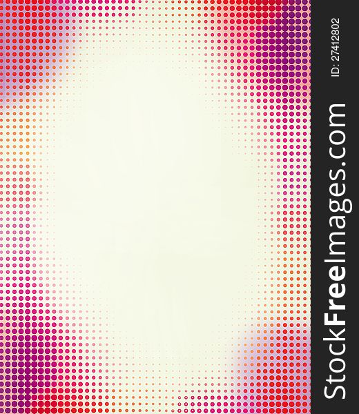 Vibrant halftone background image with vibrant coloring and bright center for content. Vibrant halftone background image with vibrant coloring and bright center for content.