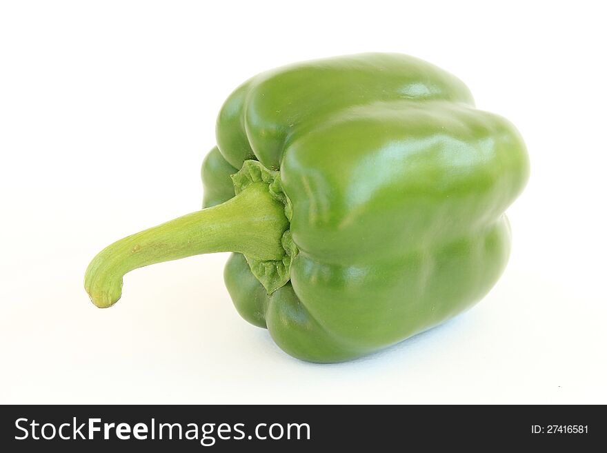 Green Bell Pepper, Vegetable on white