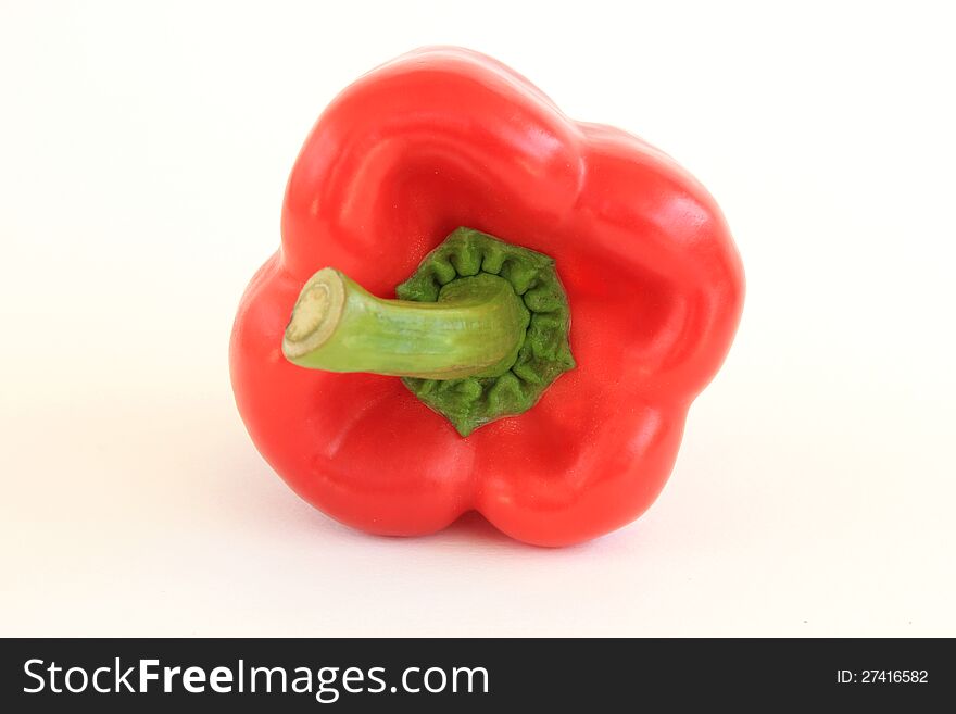 Red Bell Pepper on white background