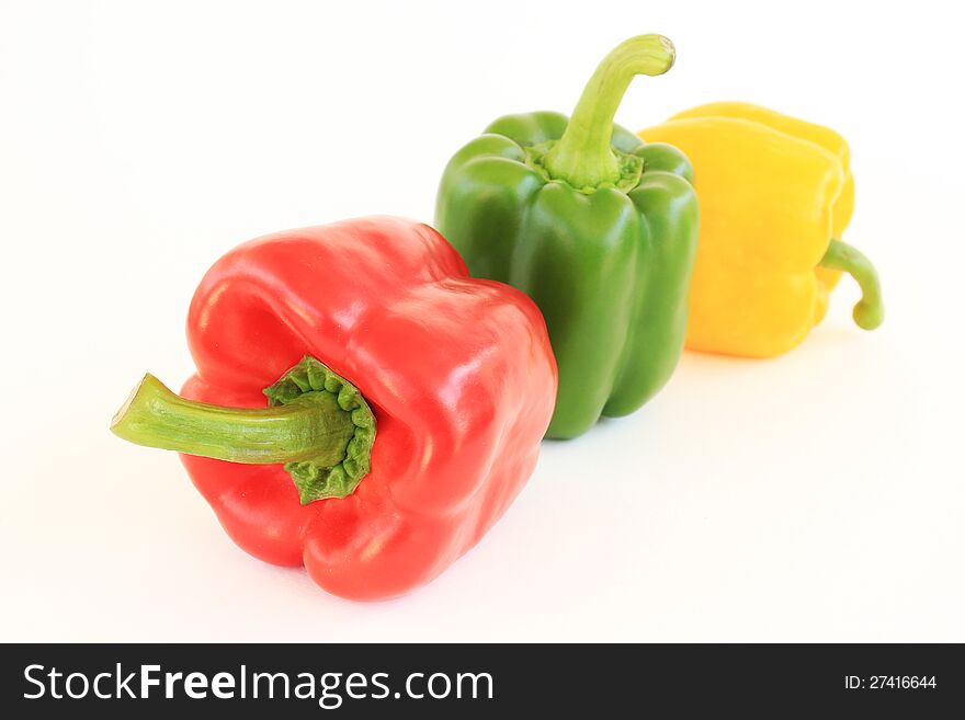 Red, green and yellow Bell Peppers